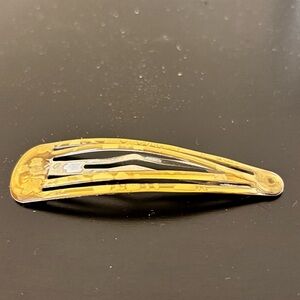 Vintage Goody Yellow Floral Snap Hair Clip Barrette Y2K Retro